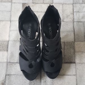 Arden B Black Platform Heels